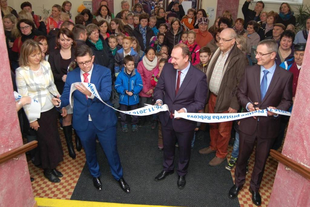 Slavnostní otevření přístavby budovy v Rebcově ulici 26. 11.