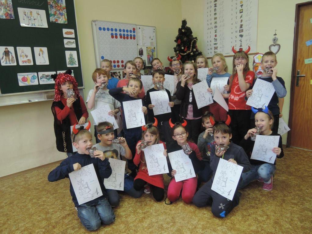 Velice úspěšný a dětmi oblíbený projekt Čertí škola na 1. stupni 4.
