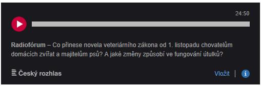 Novela veterinárního zákona červen 2017 - Poslanecká sněmovna PČR schválila novelu veterinárního zákona - zákon č. 302/2017 Sb., kterým se mění zákon č. 166/1999 Sb.