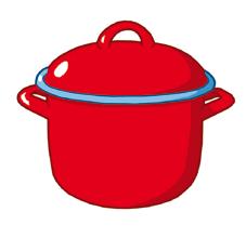 Predmety, ktoré patria kuchárke, zakrúžkuj modrou farbičkou a veci, ktoré sa hodia Bellovi, zase červenou.