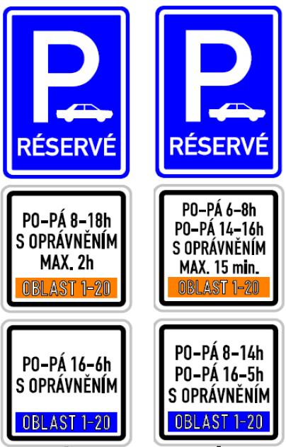 4. Doplnění režimů, VPS, K+R, zásobování (o režimech a umístění dalších speciálních druhů parkovacích stání rozhoduje městská část) 4.
