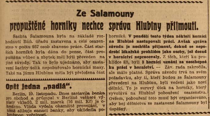 druhý nejstarší moravskoostravský důl zasypán. Po demolici přilehlých budov byla 28.