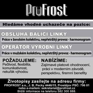 Stálá rubrika PROSTĚJOVSKÉHO Večerníku a Úřadu práce ČR - Kontaktní pracoviště Prostějov AKTUÁLNÍ NABÍDKA
