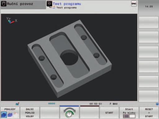Programování a obsluha Grafika při testování a chodu programu Programovací grafika Řídicí systémy HEIDENHAIN vám poskytují podporu díky detailní programovací grafice.
