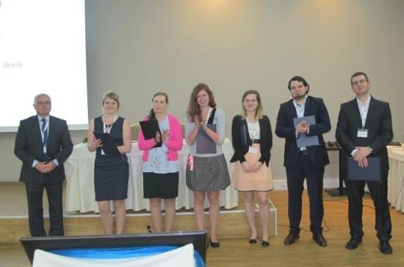 Vítězové soutěže mladých do 35 let s předsedou ČSPCH doc. Ing. Ledererem, CSc. Nabitý program zahrnoval zhruba 21 hodin prezentací jak přednášek, tak i plakátových sdělení.