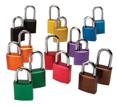 Zámky Zámky Lockout/Tagout existují v různých materiálech, velikostech, barvách a opláštění.