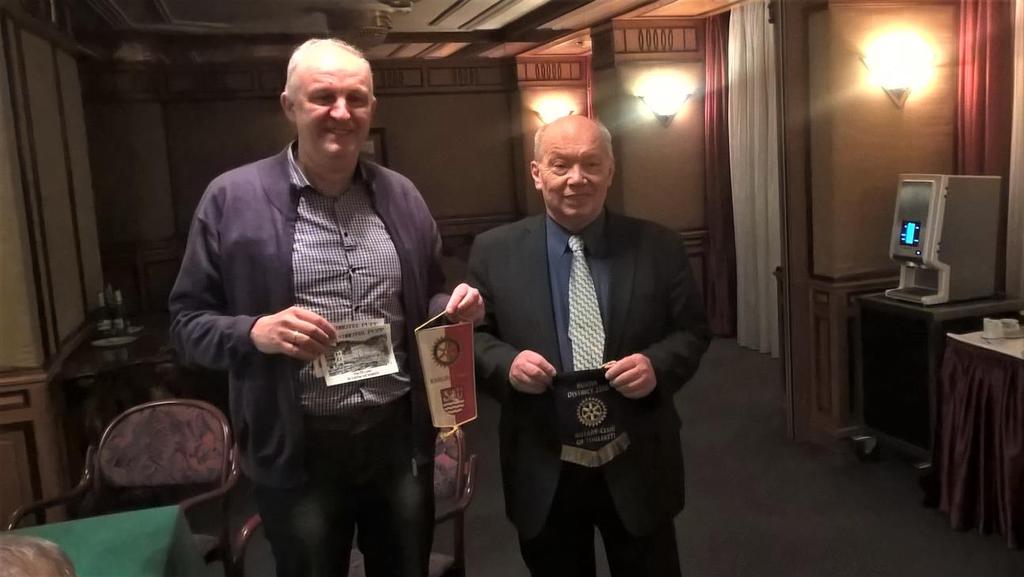 6.11.2017 schůzka RC Karlovy Vary v GH PUPP - salonek Beethoven Hosté: Olga a Aleksey Gridchin z RC Togliatti Distrikt 2220 Na