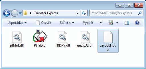 Přenos šablon pomocí programu P-touch Transfer Express (pouze systém Windows ) Distribuování souboru p enosového balíčku (.