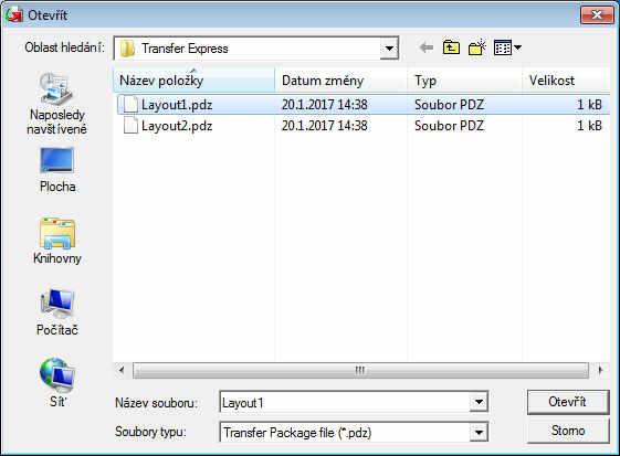 Přenos šablon pomocí programu P-touch Transfer Express (pouze systém Windows ) 2 Pokud je