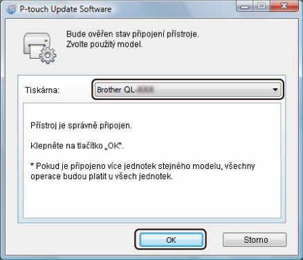 Jak aktualizovat software P-touch c Klikněte na ikonu [Aktualizace p ístroje].