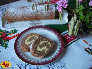 Babiččina roláda Suroviny 140 g polohrubé mouky 150 g krystalového cukru 5 vajec na špičku nože prášku do pečiva lžíce kakaa (pouze na kakaovou roládu) krém (zavařenina) na plnění papír na pečení Jde