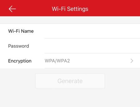 Konfigurace sítě Wi-Fi Klient nabízí funkci generování kódu QR sítě Wi-Fi. Síťová kamera nebo bezdrátový zvonek se mohou připojit k síti Wi-Fi pohodlně naskenováním kódu QR. 1.