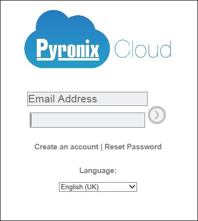 Autorizace telefonu pomocí služby PyronixCloud Chcete-li autorizovat telefon, musíte se přihlásit na webovou stránku služby PyronixCloud.