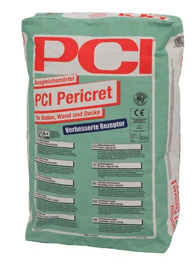 PCI Pericret pro perfektní podklad S novou recepturou nabízí PCI Pericret ještě více komfortu a jistoty, zejména v případě použití na kombinovaných podkladech a při vyrovnávání tloušťky vrstvy až do