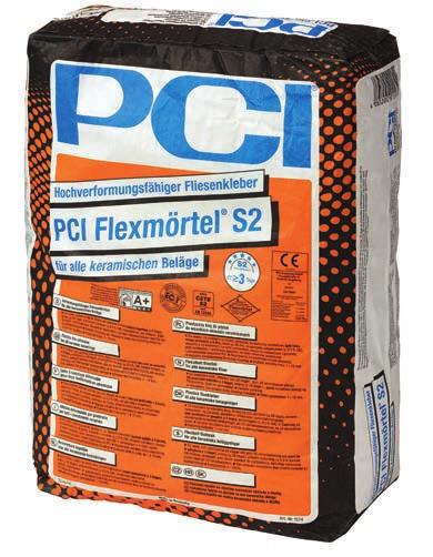 PCI Flexmörtel S2 špičkový výkon pro jakoukoli aplikaci PCI Flexmörtel S2 nabízí maximální spolehlivost, a univerzální použití.