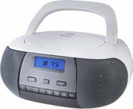 CD rádia CDR 888 USB CD radiomagnetofon s USB CZ Rádio s CD přehrává CD R/RW, kazety FM tuner zvukový výkon 2 1,5 W USB teleskopická anténa výstup pro