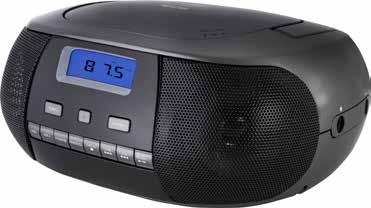 zvukový výkon 2 1 W napájení: síť / baterie 6 C (nejsou součástí) SK CD prehrávač CD R/RW, MP3 USB vstup pre prehrávanie MP3 PLL FM tuner s digitálnym