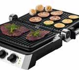 Elektrické grily KG 400 Superior Kontaktní gril CZ 3 provozní polohy grilu: grilování, BBQ, zapékání plné otevření grilu až do úhlu 180 a přizpůsobení výšky horní