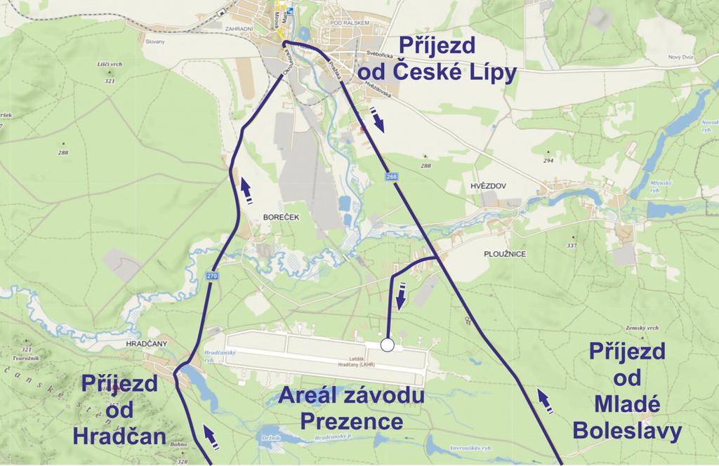 PŘÍJEZD DO AREÁLU Příjezd k registraci závodu Ralsko MTB Tour 2018 bude možný pouze ve směru Mimoň Ralsko Ploužnice (odbočka u světelných semaforů), ve směru od Prahy pak nejlépe sjezd Mnichovo