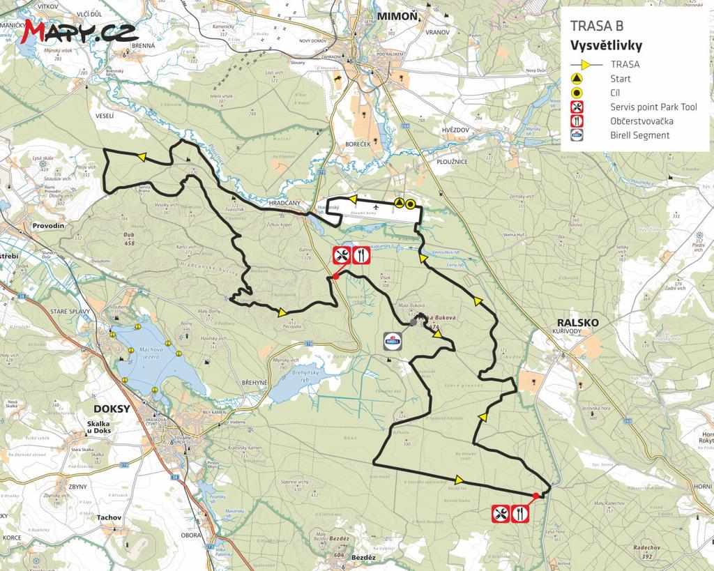 PLÁN TRATI - B 52 km NEBUĎTE ČUŇATA A NEODHAZUJTE ODPADKY MIMO VYZNAČENÉ ZÓNY! Pokud jste svoji energetickou tyčinku dokázali uvést v celku, až ji sníte, uvezete i její prázdný obal.