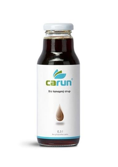 Konopný sirup BIO: konopný sirup Carun obsahuje vodný extrakt z konopí.