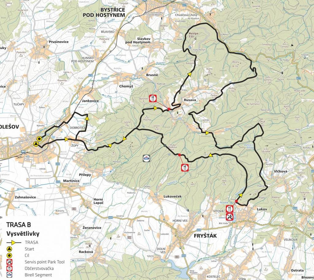 PLÁN TRATI - B 55 km NEBUĎTE ČUŇATA A NEODHAZUJTE ODPADKY MIMO VYZNAČENÉ ZÓNY! Pokud jste svoji energetickou tyčinku dokázali uvést v celku, až ji sníte, uvezete i její prázdný obal.