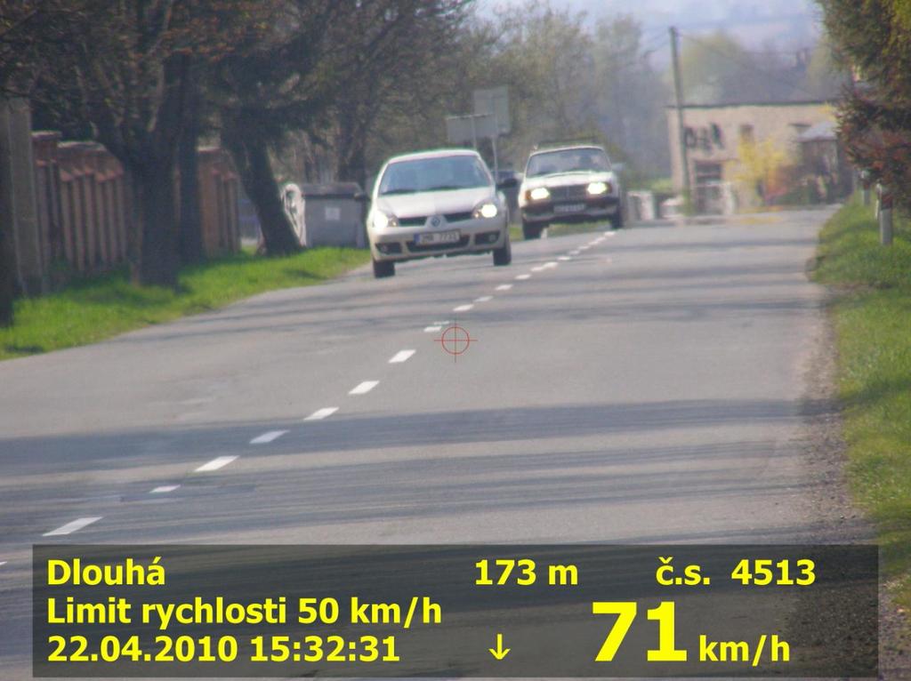 * Měření rychlosti vozidel je činnost, která nezastupitelným způsobem přispívá ke zklidnění dopravy.