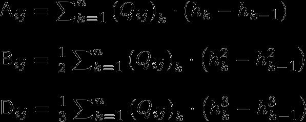 Po dosazení rovnic (4.28) do vztahů (4.31) jsou získány vztahy: Z kterých po úpravě vzejde výsledná maticová rovnicie ve tvaru: (4.32) (4.