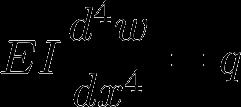 I - kvadratický moment průřezu q - spojité zatížení w - průhyb Pro kompozitní materiály se používá náhrada součinu EI veličinou D, která se určí