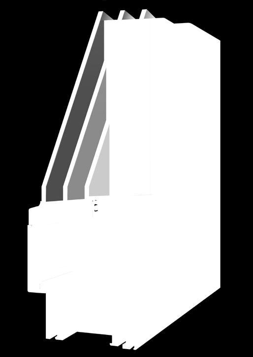 Plast - hliníkové okno 76MD ALU Standardně obdržíte okna 76MD ALU s dvojsklem, součinitel prostupu tepla U W 1,1 W/m 2 K (U g 1,1 W /m 2 K).
