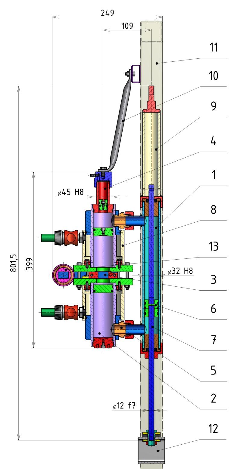 VARIANTY KONSTRUKČNÍCH ŘEŠENÍ bek, čímž je dosaženo větší kompaktnosti a tuhosti celé sestavy za současného snížení hydraulických poměrů ve válci.