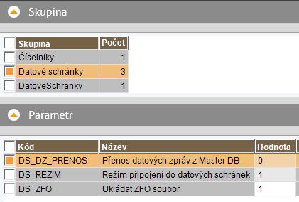 Propojení přijaté datové zprávy k subjektu ESO9 Možnost komunikace s ostrým nebo testovacím serverem datových schránek (parametr DS_REZIM) 4. Nastavení 4.