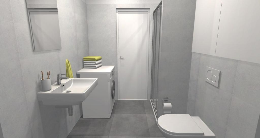 09 _ návrh riešenia kúpeľní v štandardnom vybavení výška obkladu v kúpeľni _ 2 100 mm výška obkladu WC _ 1 200 mm VARIANT A