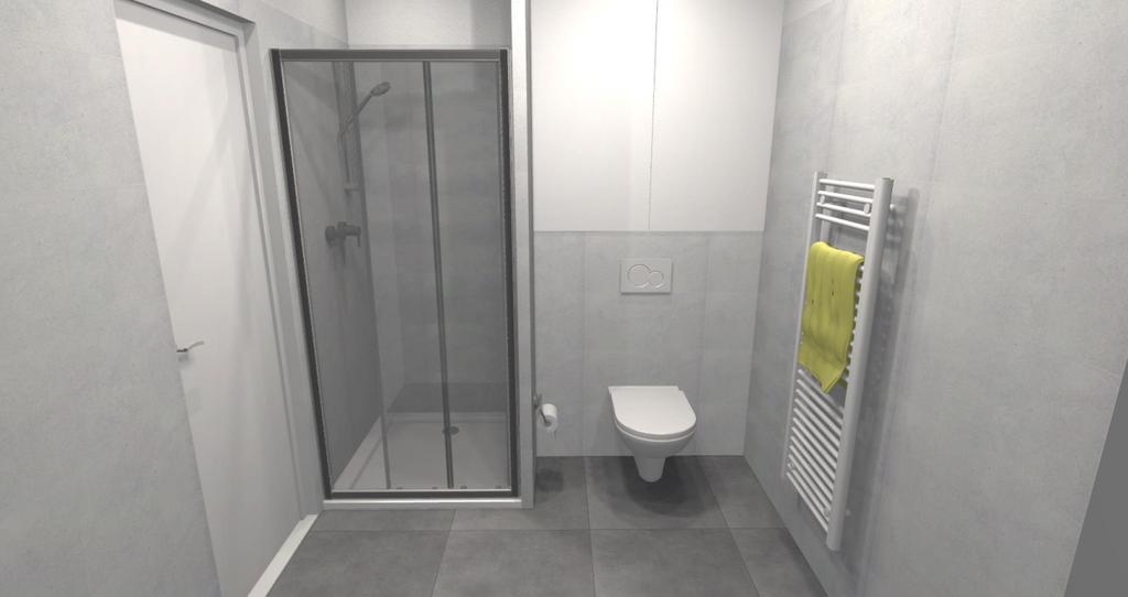 primurovky kúpeľní a WC steny _ SVETLO ŠEDÁ 30x60 cm: všetky steny kúpeľní a WC ukončovacie lišty _ hliníkové škárovacia