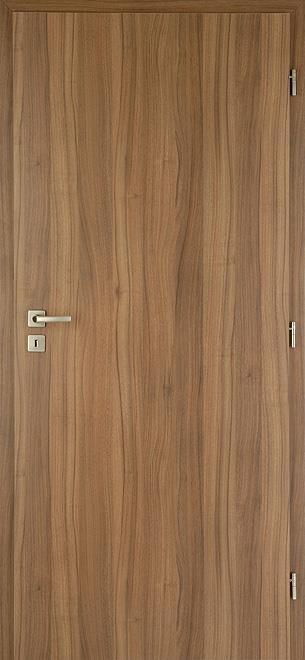 interiérové dveře plné, provedení lamino ořech včetně obložkové zárubně dveřní kování rozetové ROSTEX VIGO/H (nerez) Cena dveří obložkové