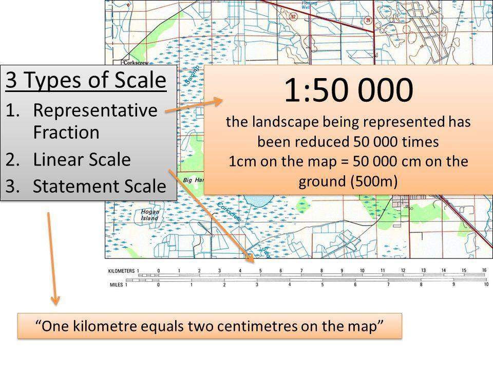 Měřítko mapy Vzorec: s reálná vzdálenost m vzdálenost na mapě M měřítko (1 : M) jednotky centimetr (cm) s = m M Příklad: Měřítko mapy je 1:500 000.