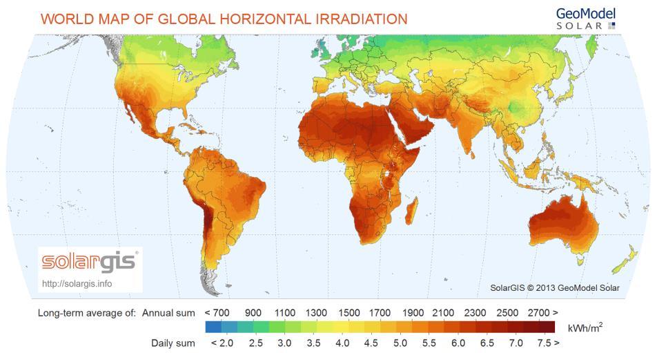 Dávka globálního solárního záření 15 Solární záření Přímé solární ozáření G b (W/m 2 ) přímé záření na jednotku plochy bez rozptylu v atmosféře Intenzita záření velmi závislá na směru dopadu paprsků