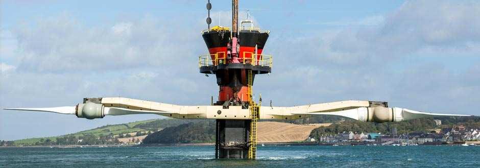 Využití energie moře d) SeaGen: Technologie vyvinuta společností Marine Current Turbines ve Velké Británii. Momentálně testované a používané zařízení se nazývá SeaGen S.