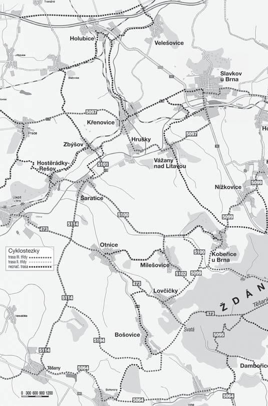 Mapa se zvýrazněnými obcemi DSO Ždánického lesa a Politaví a cyklo stezkami 16 17 ŽDÁNICE Městský úřad: Městečko 787,