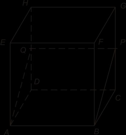 0. Krychle ABCDEFGH o hrě délky je podle obrázku rozděle roviou ABPQ dvě části.