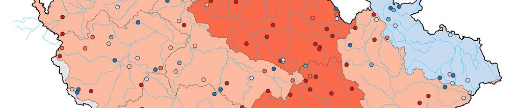 50 0 11 17 22 0 Odra 0 8 15 31 15 31 Morava 54 8 0 15 8 15 Dyje 69 8 0 12 8 4 Mapa: Stav vydatnosti pramenů v květnu 2017.