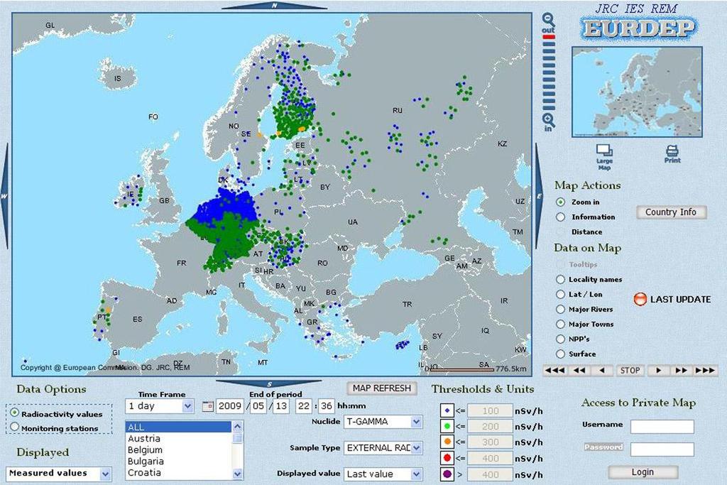 Členské státy EU mají povinnost podílet se na EURDEP ustanovenou v nařízení 2000/473/EURATOM. Účast ostatních neevropských států je ryze dobrovolná.