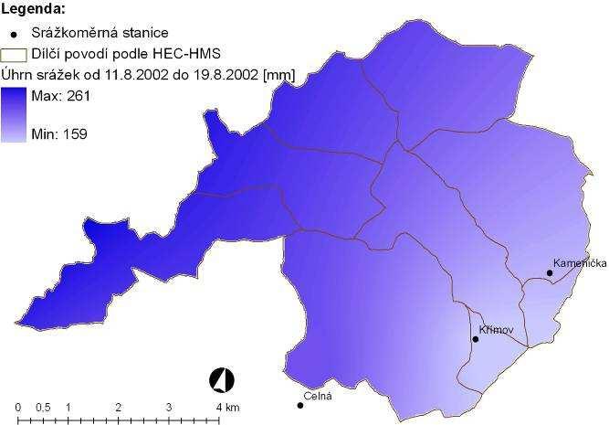 ČÁST B: PŘÍPADOVÉ STUDIE 2.2.4 MODELOVÁNÍ SCÉNÁŘŮ Do sestaveného a zkalibrovaného modelu povodí byly implementovány tři hypotetické suché retenční nádrže (schematicky znázorněno na obrázku 31).