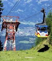 Výlet do Spittalu (30 km z Bad Kleinkirchheimu, 39 km z Flattachu) 1) Goldeck - jízda kabinkovou lanovkou na