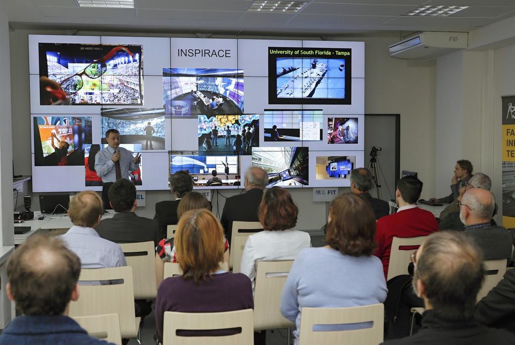 Vizualizace Laboratoře Společné laboratoře CESNET a univerzit SAGELab FIT ČVUT Praha SITOLA MU Brno 9600x4320 a 11520x4800 bodů 2x 10 Gbit připojení do páteře Plus další vybavení Jsou k