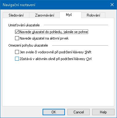 Kapitola 5 Funkce Zvětšovače 129 Myš Volby navádění ukazatele myši, umisťování a omezení pohybu ukazatele, usnadňují prohlížení obrazovky a pohyb po obrazovce.