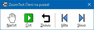 Kapitola 7 Nástroje ZoomTextu 219 Čtení na pozadí Čtení na pozadí vám umožní poslouchat dokumenty, webové stránky, zprávy elektronické pošty i jakýkoli jiný text, zatímco provádíte jiné činnosti.