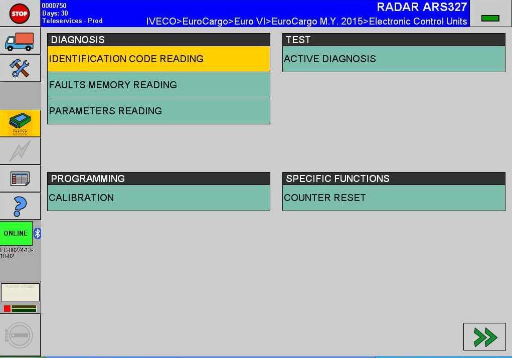 RADAR ARS327 Easy DIAGNOSTIKA