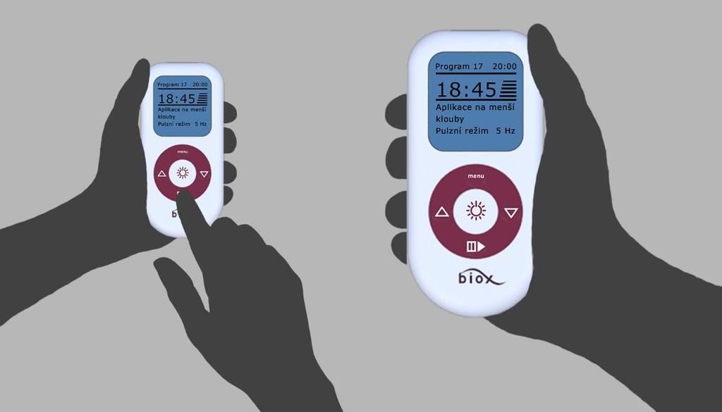 Konstrukčně technologické a ergonomické řešení Obr. 6-71 Úchop ovladače Obr. 6-72 Uchycení ovladače na biolampě Obr.