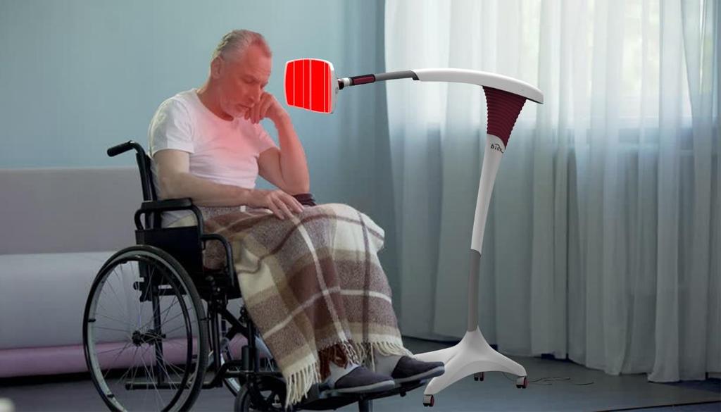 Konstrukčně technologické a ergonomické řešení Aplikace fototerapie na pacienta probíhá na lůžku, či na židli.